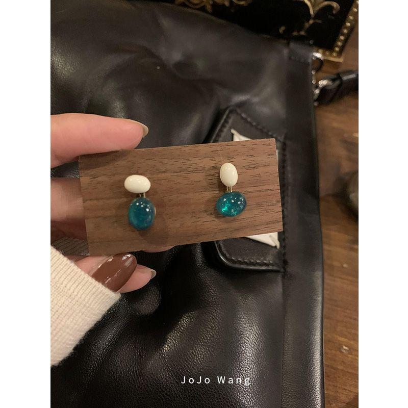 

The Color Is Too Fashionable ~ 925 Silver Needle Anti-Allergy Minority All-Match Ear Studs New Year Ear Rings Earrings Jewelry Default