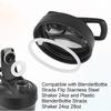 4pcs Lid Gasket Replacement for Blender Bottle Strada Flip Shaker Cup Water Bottle Parts Accessories with Hook, Silicone Seal Ring for Blenderbottle