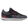 Reebok Classic Leather CLIP Cushioning, Wear Resistant Low top Running Shoes Unisex Black Red Sneakers 100074395