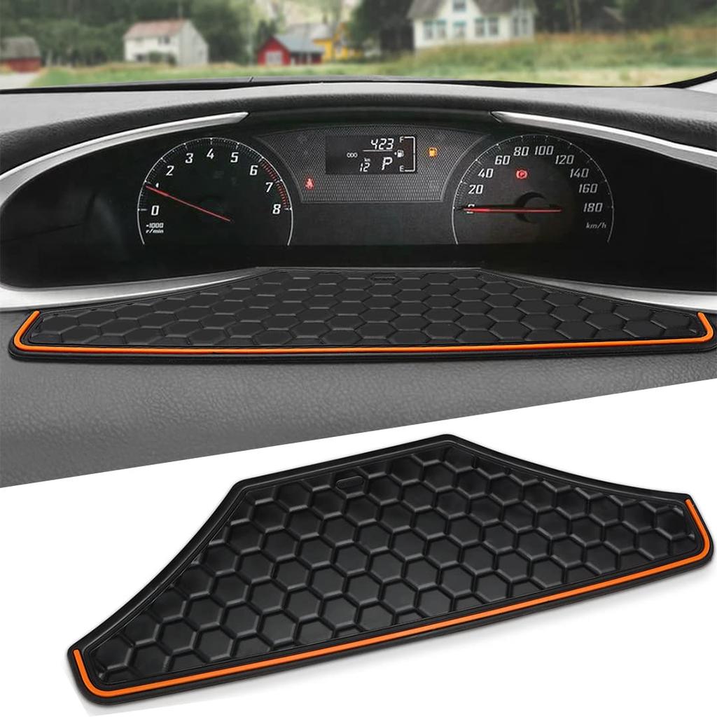 MARCHFA Anti-Slip Mat for Toyota Sienta 170 Series, Silicone, Orange, for Installing In Front of the Gauge