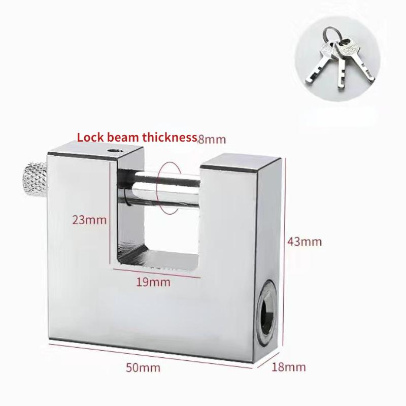 Odolný visací zámek 3 klíče garáž kůlna dveře okno skříňka sklad odvážný vodotěsný imitace páčení nerezový zámek proti krádeži