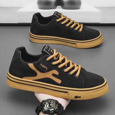 Herren Vulkanisierte Schuhe Klassische Low-Top Canvas Schuhe Atmungsaktiver Canvas Freizeitschuh Mode Skateboard Schuhe Schnürschuhe Herren Sneaker