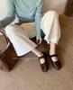 ! Maillard Hepburn style round head low heel 2025 autumn and winter new shallow mouth word with Mary Jane single shoes