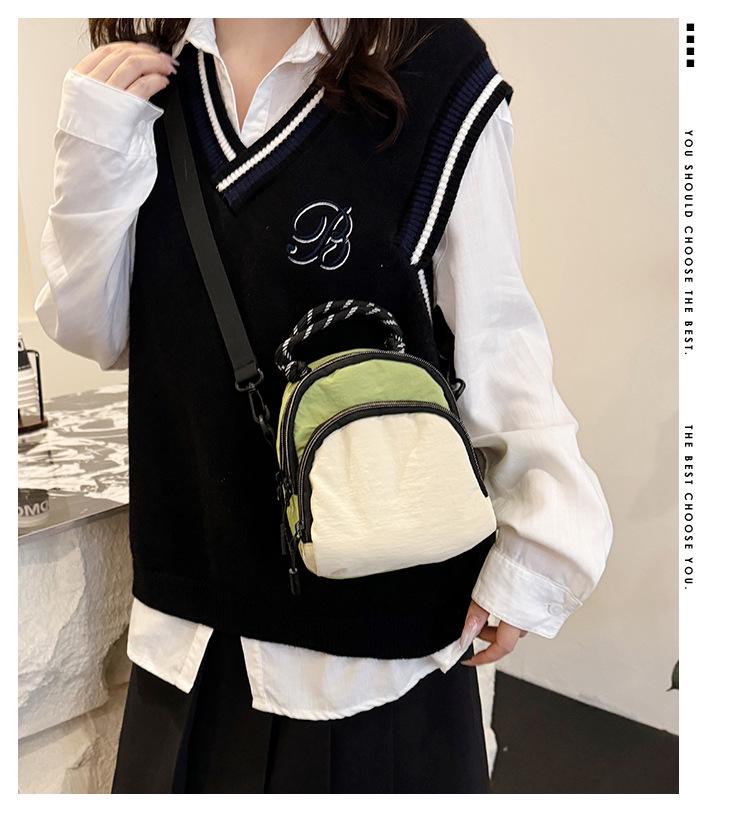 Color Block Mini Phone Crossbody Bag - Lightweight & Versatile for Autumn/Winter