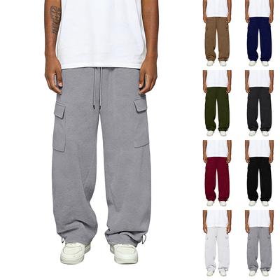 Men's Color Loose Wide Leg Sweatpants Men's Casual Fashion Sweatpants