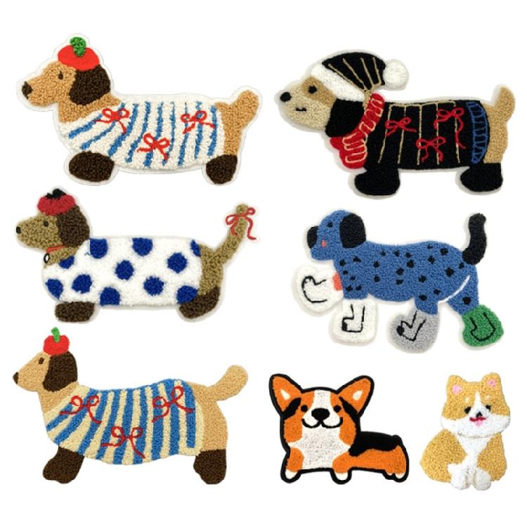 Embroidery Applique Dog Patches Clothing Repair Patches Clothing Garment Crafting Project Accessories Making Supply
