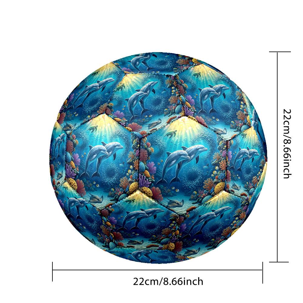 1pc Underwater Paradise Theme Soccer Ball Football, Size 5, Lightweight PVC, Outdoor Training Soccer Ball,Sports Gift t61481