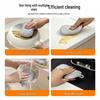 Double-Sided Silver Wire Dishwashing Sponge - Oil-Resistant Scrubber for Kitchen, Bowls, and Pots