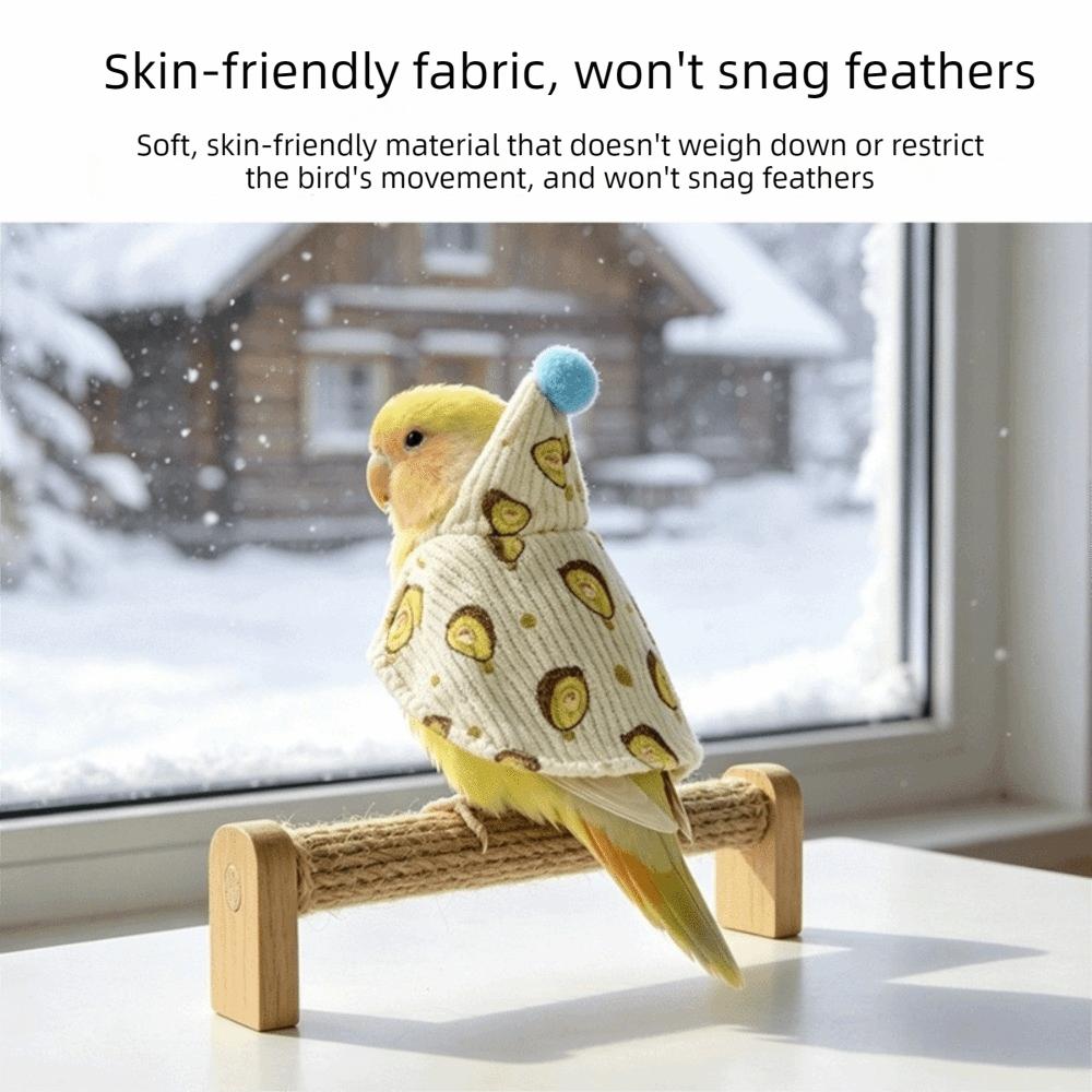 Warm Winter Parrot Cloak Windproof Bird Flight Suit Pet Birds Outerwear for Cockatiel Greys