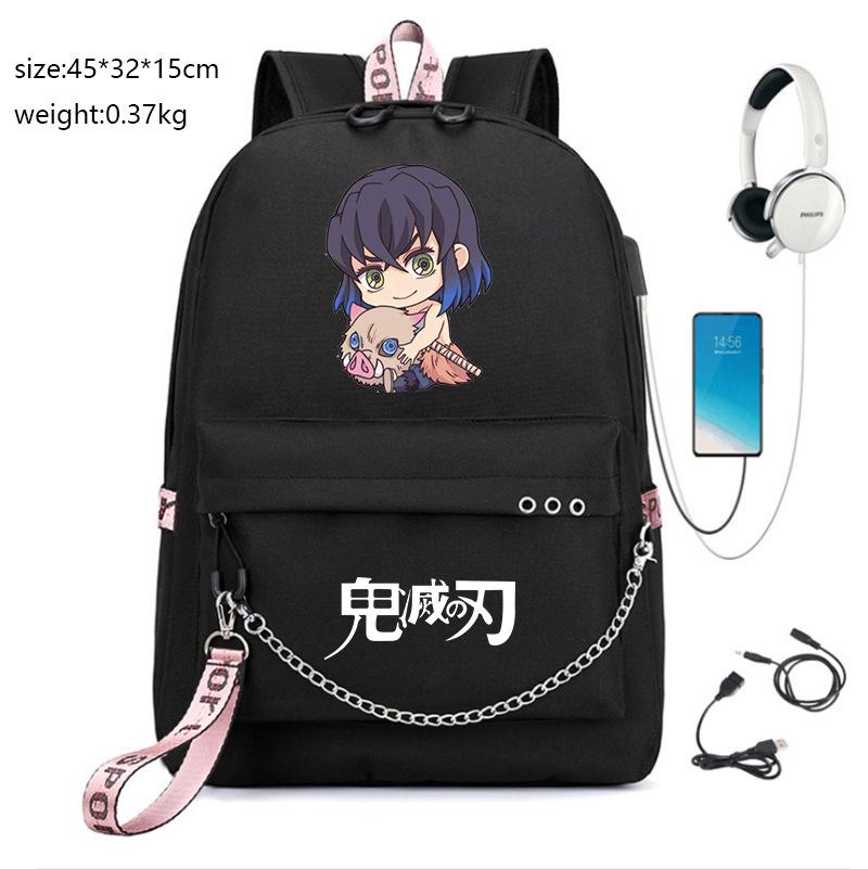 Giappone fumetti anime Demon Slayer Zaino Oxford di Alta Qualità Grande Capacità Borsa a Spalla per Studenti 0012