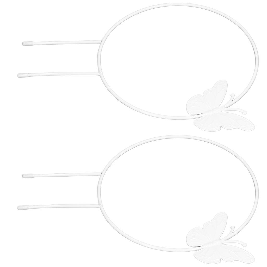 2Pcs Butterfly Garden Climbing Trellis Beautiful Iron Plant Trellis for Decorative Potted Climbing Vines Flowers Round
