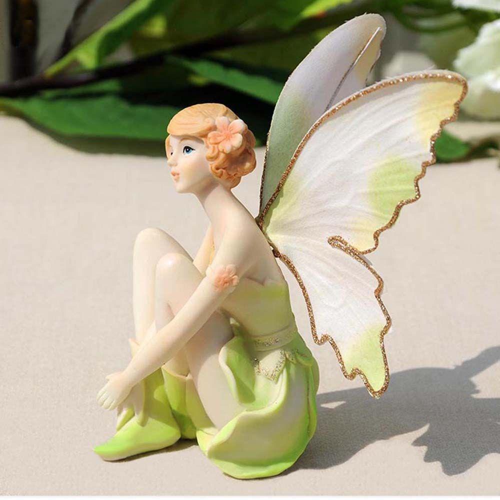 Home Ornament For Birthday Wedding Fly Crafts Car Decor Angel Figurines Miniatures Flower Fairy