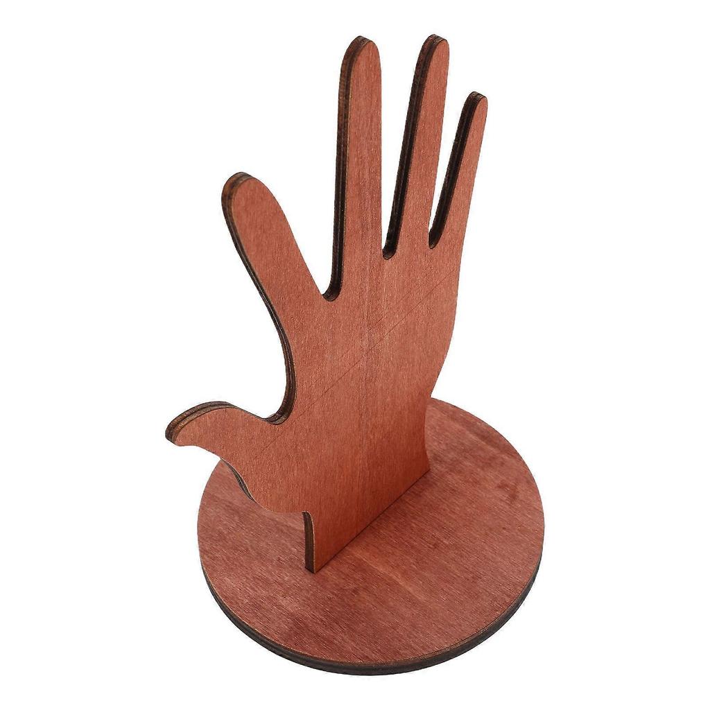 Jewelry Display Stand Brown Hand Shape Storage For Home Store Decorative Jewelry Holder 1Set