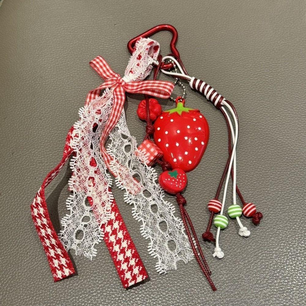 Trinket Strawberry Bag Charms Girl Heart Girl Sweet Key Chain Creative Gift