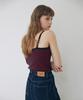 Tudument Stripe Sleeveless Knit Top Navy