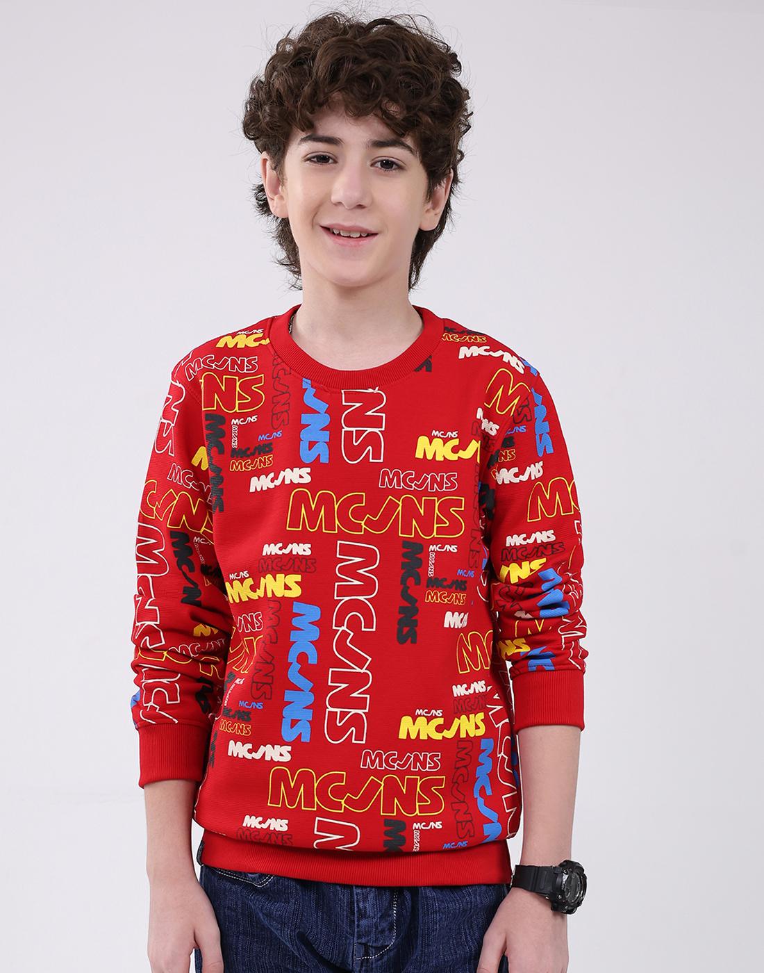 

Monte Carlo Boy s Round Neck Full Sleeve Sweatshirt 4-5 Years червоний