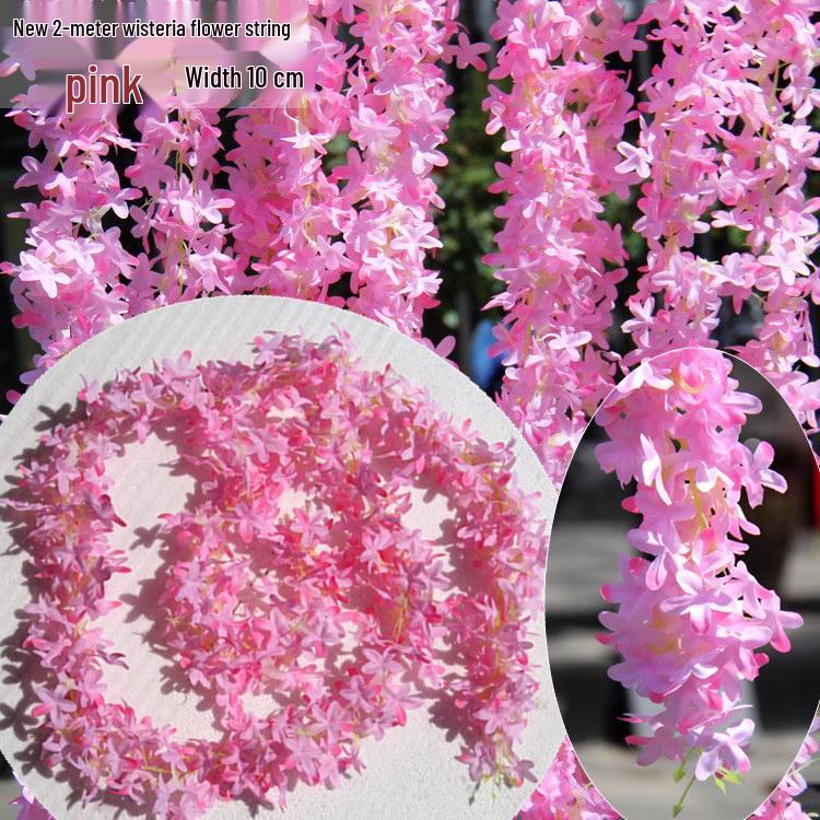 Silk Wisteria Flower Vine for Wedding Decor and Ceiling Hanging