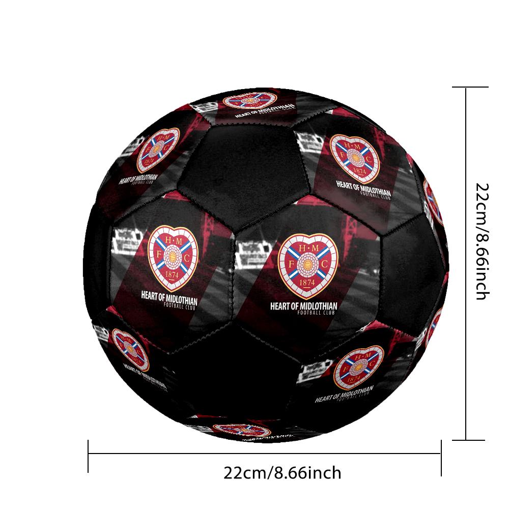 Hartes Football Club Indoor Soccer Ball Colorful Machine Stitched PVC Size 5 Team Training Competition Ready Durable High-Bounce Cool Sports Gift