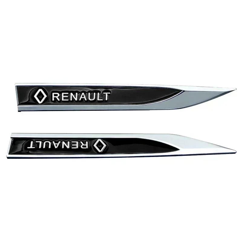 2PCS Car Body Side Label Blade Badge Sticker Decal For Renault Megane 2 3 4 RS Grand Scenic Clio 4 Captur Duster Accessories S666