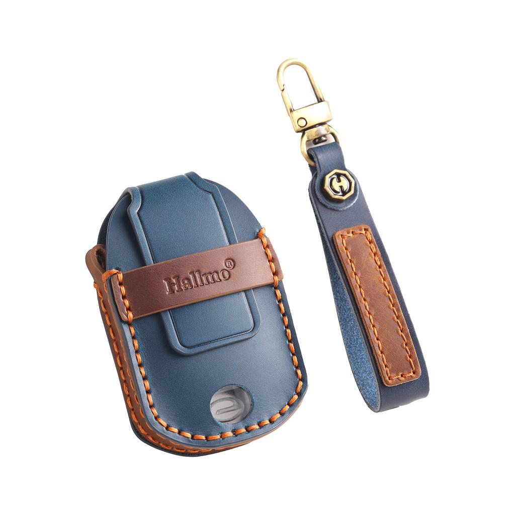 Top Grain Leather Key Cover for GAC Motor M8 Master/GS8 - Full Protection Anti-Scratch Case w/ Leather Strap