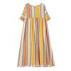 Short Sleeve Plus Size Cotton Vintage Floral New In Dresses for Women Casual Loose Long Summer Dress