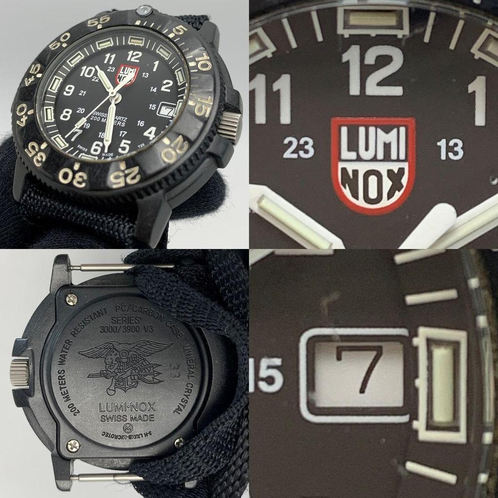 Used LUMINOX 3000-3900V3 Black Watch Quartz with Case