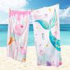 Süßes Eis Strandtuch für Mädchen, Bunte Dessert-Kunst, Schnelltrocknendes, Sandfreies Mikrofaser-Badetuch für Pool und Reisen