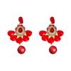Silver Needle Diamond Pearl Water Drop Tassel Earrings Retro Premium Earrings Ethnic Style Niche Fashion Versatile Earrings