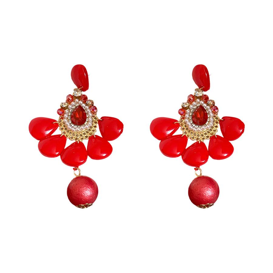 Silver Needle Diamond Pearl Water Drop Tassel Earrings Retro Premium Earrings Ethnic Style Niche Fashion Versatile Earrings