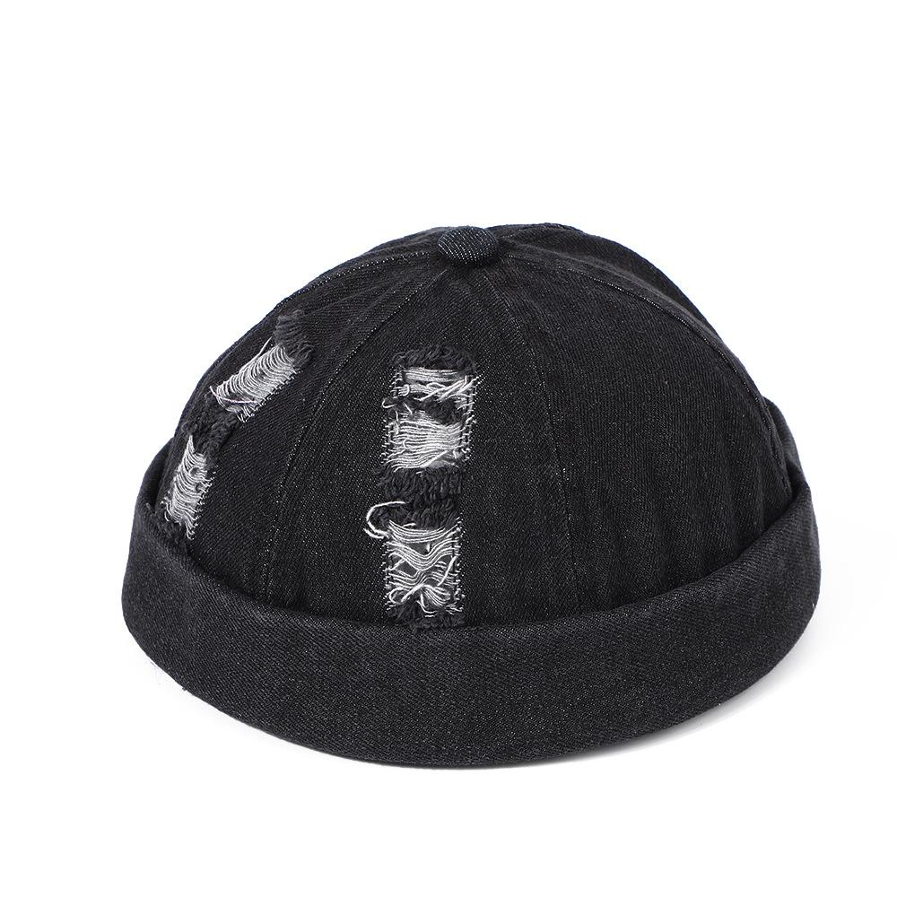 Spring Summer Hat Ripped Denim Melon Hat Men'S Hip Hop Landlord Hat Men'S Rogue Sailor Yuppie Hat