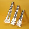 304 Stainless Steel Multi-Purpose Tongs: Bread, Grilled Fish, Meat, Anti-Scald, Three-Line Clip for Household and BBQ Use