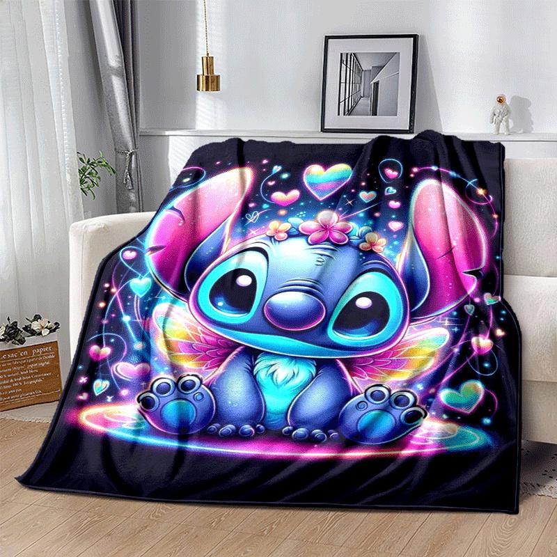 1pc Stitch Printing Blanket - Soft, All-Season Throw for Living Room, Bedroom,Travel