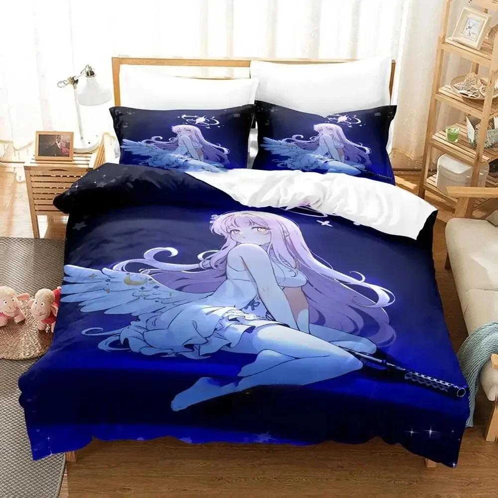 

Anime Blue Archive Misono Mika Комплект постельного белья для мальчиков и девочек Twin Queen Size Пододеяльник Наволочка Кровать Дети Взрослый Домашний Текстиль Текстиль AU Double 180x210cm