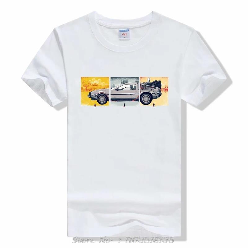 Back To The Future Pure Cotton Tshirt Summer Brand Tshirt Men Classic Movie Series Back To The Future Oneck Short Sleeve