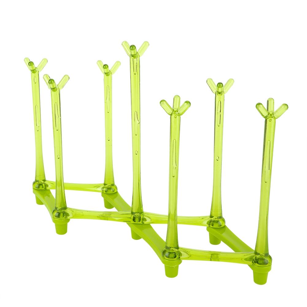 Mug Cup Glass Holder Drying Rack Stand Water Drain Dry Organizer for Bottle Cup(Green)