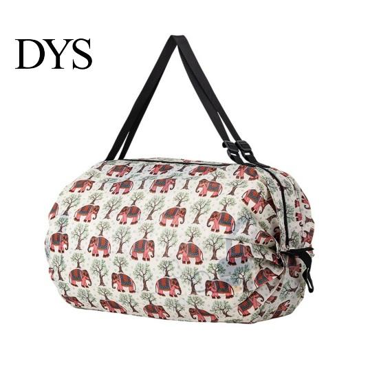 Quick Dry Grocery Bag Foldable Shopping Reusable Storage Tote Portable Molded One-piece Oxford Cloth Shoulder for Sports Travel Picnic Compact