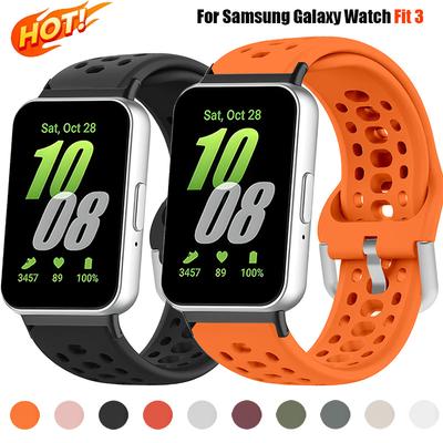 Silicone Sports Strap for Samsung Galaxy Watch Fit3 Breathable Silicone Strap For Galaxy Fit3 Smartwatch Replacement Accessories