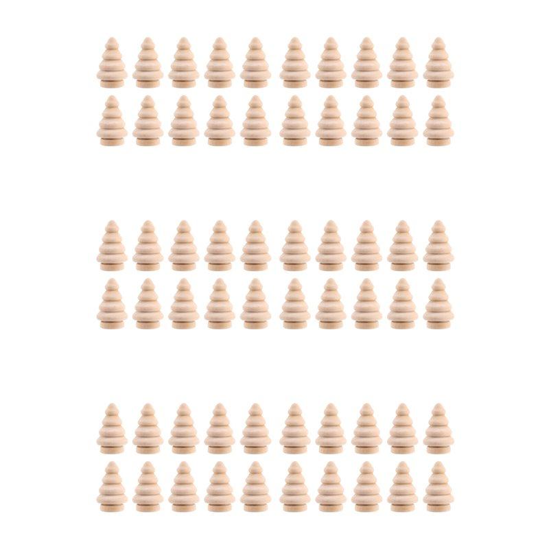 

Blank DIY Wooden Christmas Tree Peg Party Cake Toppers Pack Of 60