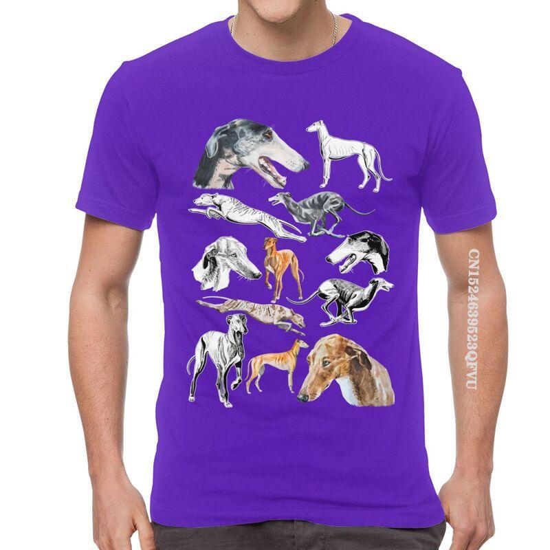 Male Greyhound Dog T Shirts Graphic Pet Whippet Sighthound Lover Tshirt Cool T Shirt Cotton Oversized Tee Tops EMO Men