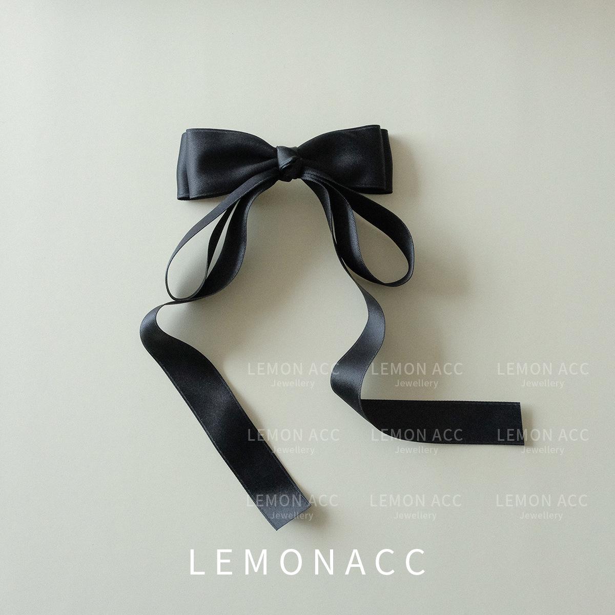 

2025 Women s Bow Ribbon Back-of-Head Spring Hair Clip