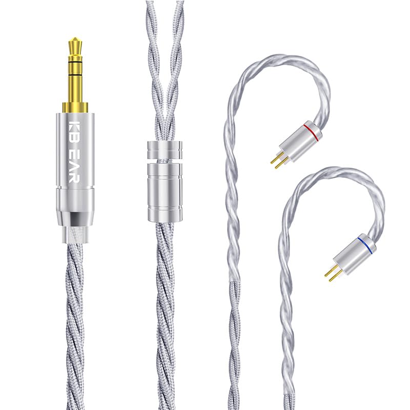 

Yinyoo to Single Crystal Plated Mixed Alloy Cable with 5N OFC Silver Plated OCC Mixed Earphone Upgrade 22AWG Thick Improved Sound Replacement Cable