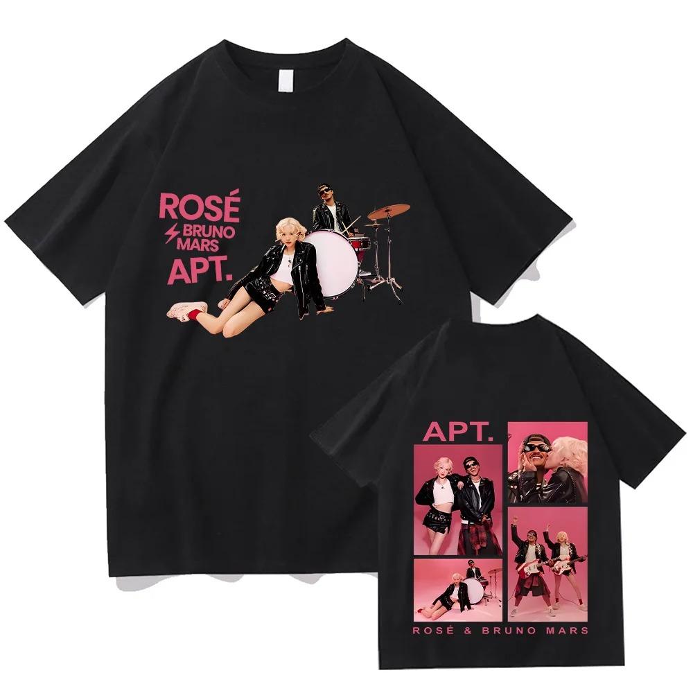 

APT ROSÉ и Bruno Mars Футболки Новый Дизайн Sense T-shirts Хлопковые Футболки Высокого Качества Модные Женские Мужские Двусторонние Топы Унисекс 4XL