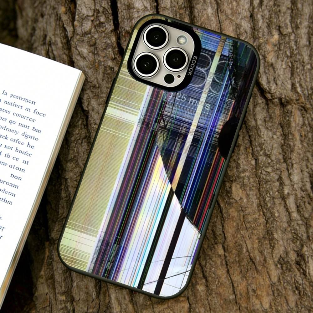 Broken Phone Case For iPhone 17,16,15,14,13,12,11 Plus,Pro Max,XS,Colored Silver Plated Inside Cover