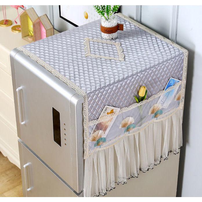 Kühlschrank Staubschutz Tuch Ein- und Doppeltür Kühlschrankabdeckung Haushaltskühlschrank Öl- und Staubschutz