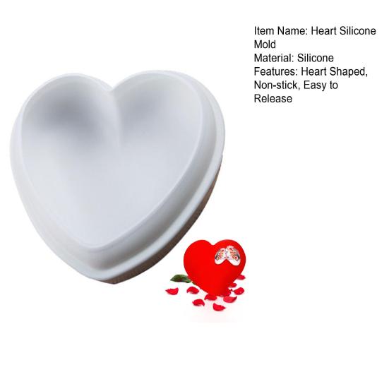 Heart Shaped Silicone Mold 3D Diamond Love Heart Shaped Mold for Jelly Chocolate Cake Handmade Soap Pudding Mold Candy Making