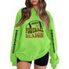 Unisex Lightweight Casual Long Sleeve Neck Pullover Sweatshirt with Fashion Print