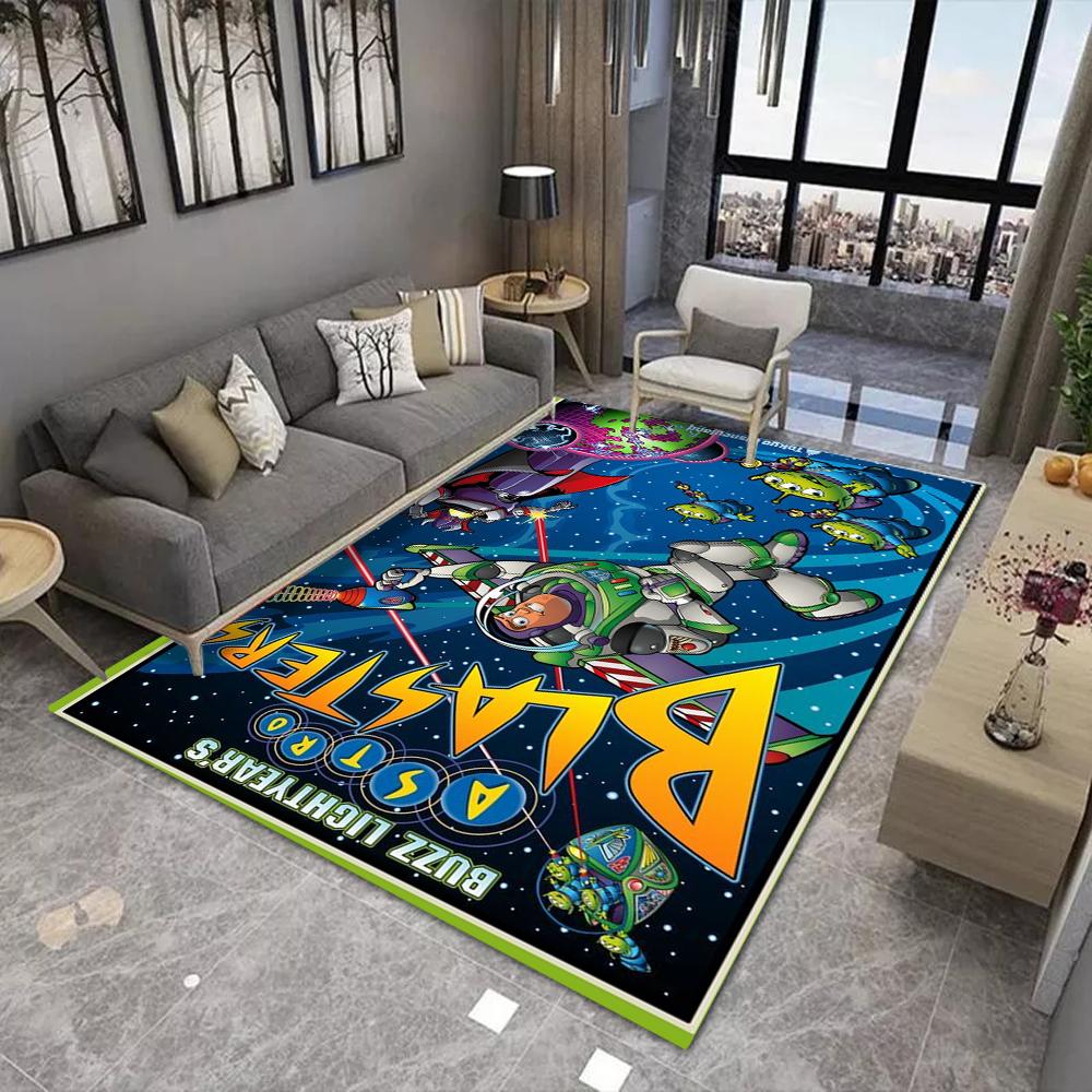  Disney Buzz Carpet Lightyear Artoon Cute Rug for Bedroom Living Room Home Sofa Decoration Kids Large Floor Mat Gift Decor