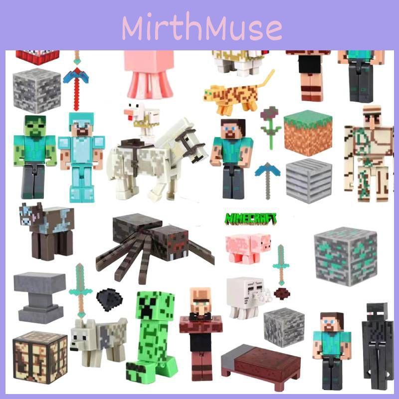 Minecraft Creeper Building Block Cake Decorations For Birthday Parties Premium Quality Plastic Figurines