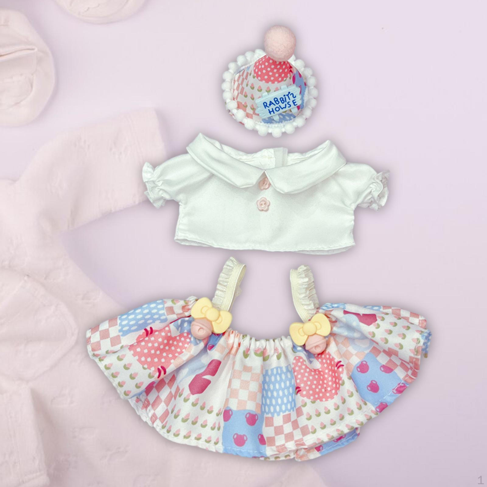 

20 см плюшевая кукольная одежда стильные костюмы, самодельные наряды, аксессуары, реквизит для фотосессий, милые, cake dress