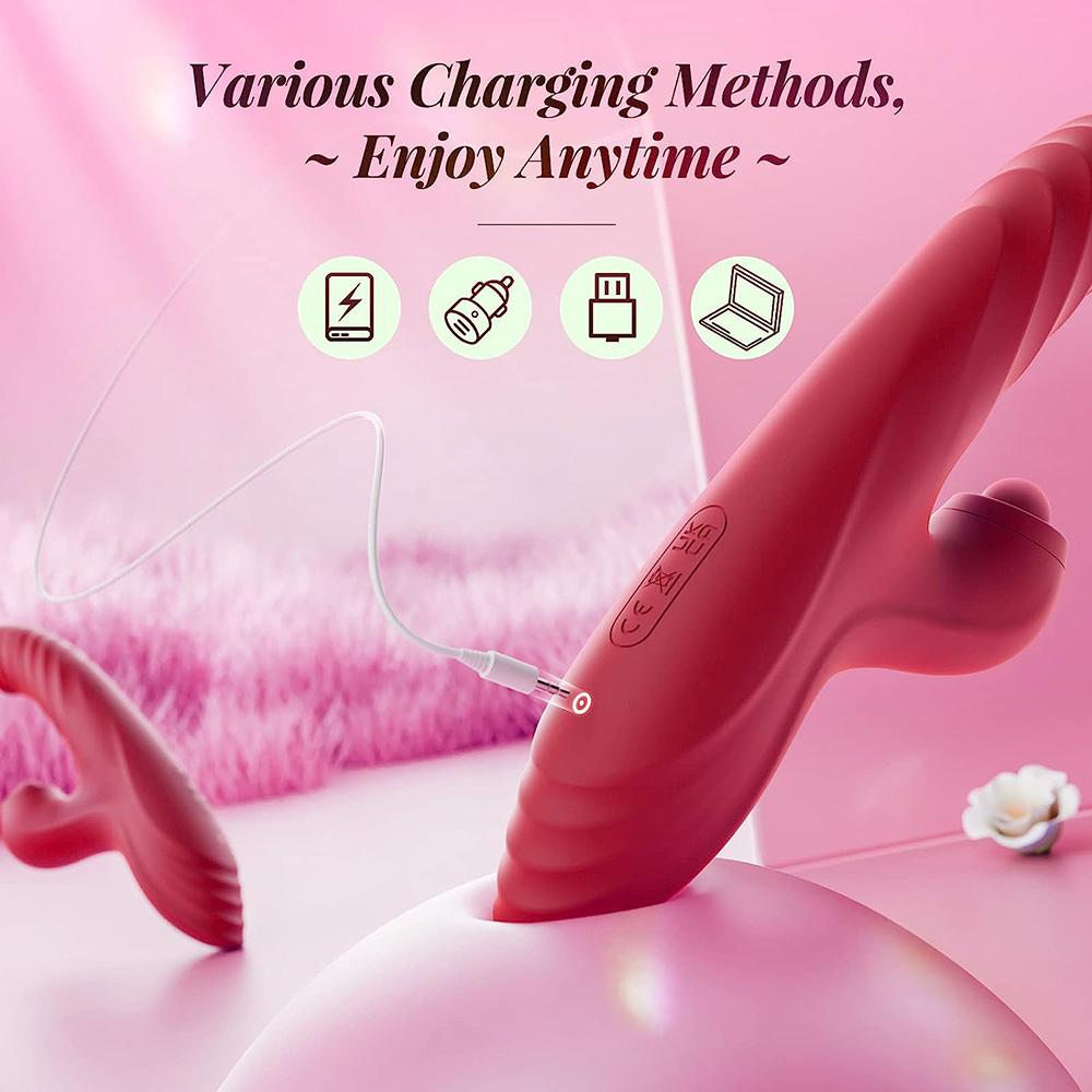 Powerful Thrusting Vibrator Female Clitoris Sucker Vacuum Stimulator Tongue Licking Dildo Adult Supplies Vibro Sex Toy for Women